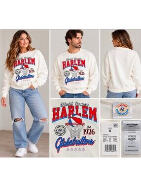 Harlem Globetrotters 100th Anniversary Sweatshirt S NWT 1926-2026 Basketball